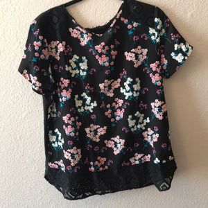 Adorable floral and tribal print blouse